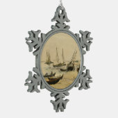 Strand Edouard Manet |, Ebbe Schneeflocken Zinn-Ornament (Links)