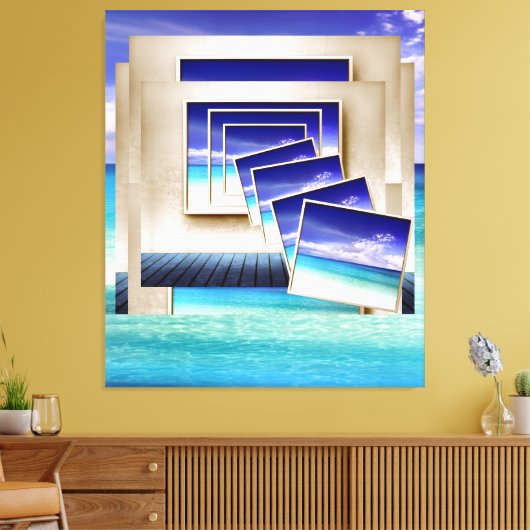 Strand: Ein Bild innerhalb Leinwanddruck (Insitu (Wohnzimmer))