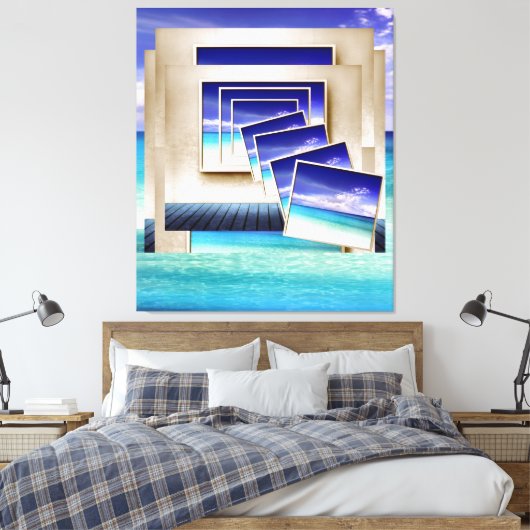 Strand: Ein Bild innerhalb Leinwanddruck (Insitu (Schlafzimmer))