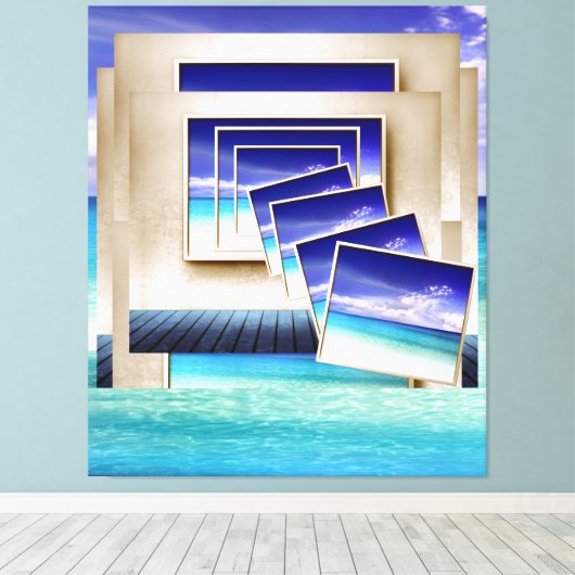 Strand: Ein Bild innerhalb Leinwanddruck (Insitu (Holzboden))