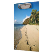 Strand einer Insel in Fidschi Klemmbrett (Links)
