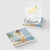 Strand-Engel Steinuntersetzer (Seitenansicht)