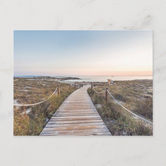 Strand Es Pujols an der Dämmerung Postkarte (Vorderseite)