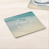 Strand-Event-Monogramm Rechteckiger Pappuntersetzer (angewinkelt)
