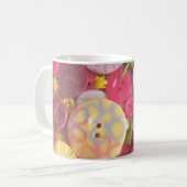 Strand-Farbknopf-Collage Kaffeetasse (Vorderseite Links)
