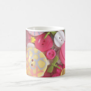 Strand-Farbknopf-Collage Kaffeetasse