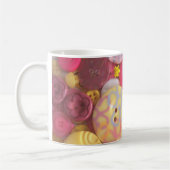 Strand-Farbknopf-Collage Kaffeetasse (Links)