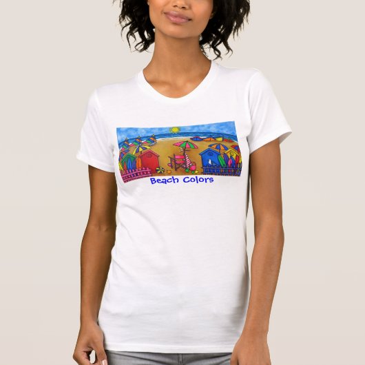 Strand färbt Trägershirt T-Shirt (Vorderseite)