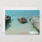 Strand-Felsen-Hochzeits-Einladung Einladung (Rückseite)