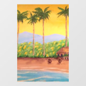 Strand Fensteraufkleber (Blatt)