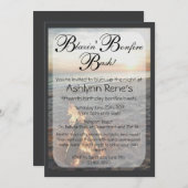 Strand-Feuer-Einladung Einladung (Vorne/Hinten)