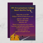 Strand-Feuer-Party Einladung (Vorne/Hinten)