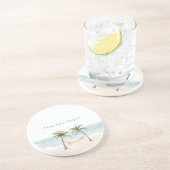 Strand Finden Sie Ihre Glückspalmen Ozean Getränkeuntersetzer (Seite)