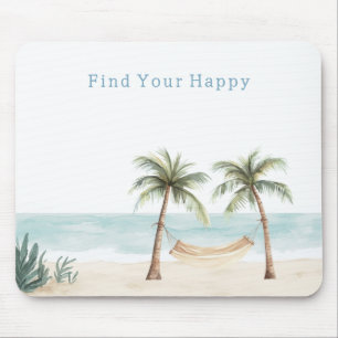 Strand Finden Sie Ihre Glückspalmen Ozean Mousepad