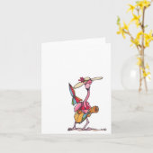 Strand-Flamingo-Strandtag Notecard Karte (Gelbe Blume)