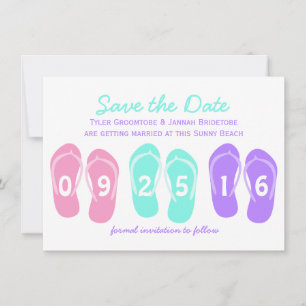 Strand Flip Flop Save-the-Date Einladung