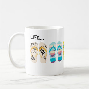 Strand Flip Flops Das Leben ist besser am Strand. Kaffeetasse