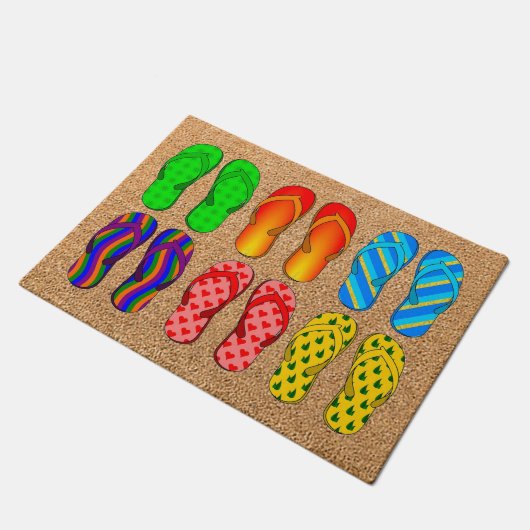 Strand Flip Flops Doormat Fußmatte (Schrägansicht)
