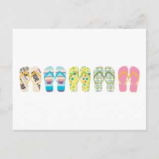 Strand Flip Flops Postkarte