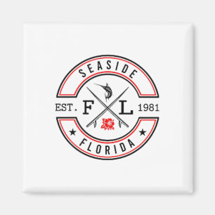 Strand Florida Fl Retro Surfer Strandfront Und Ck Magnet