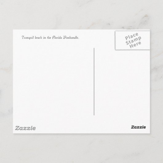 Strand Florida Panhandle Postkarte (Rückseite)