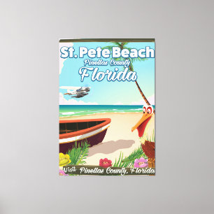 Strand-Floridas St. Peter Vintages Reiseplakat Leinwanddruck