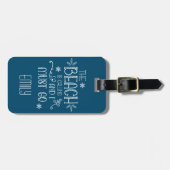 Strand fordert, ich muss gehen Name Adresse Türkis Gepäckanhänger (Vorderseite horizontal)