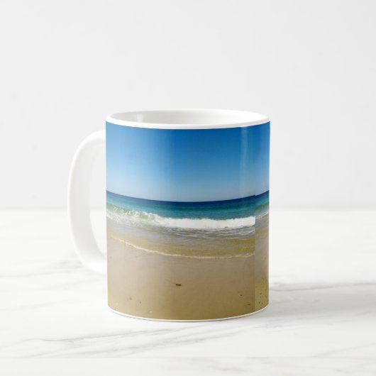 Strand-Foto Kaffeetasse (Vorderseite Links)