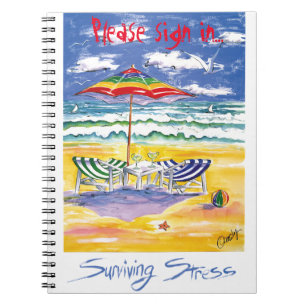 Strand-Foto-Notizbuch Notizblock