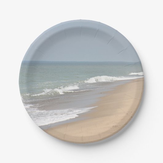 Strand-Foto Pappteller (Vorderseite)