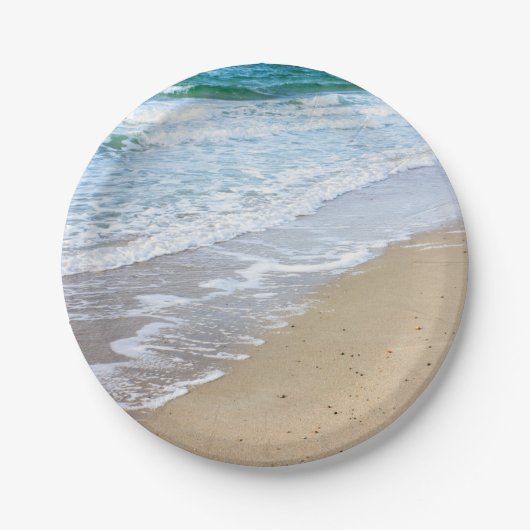 Strand-Foto Pappteller (Vorderseite)