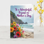 Strand Freund Muttertagskarte Karte (Gelbe Blume)