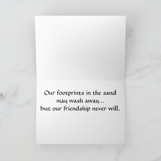 Strand-Freundschaft Karte (Innenseite)