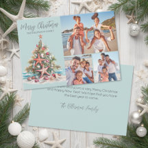 Strand Frohe Weihnachten Familie 3 Foto Collage