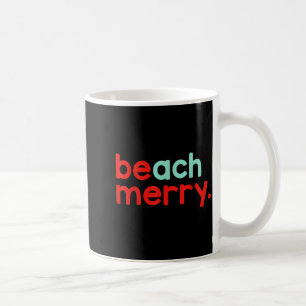 Strand Frohe Weihnachten Kaffeetasse