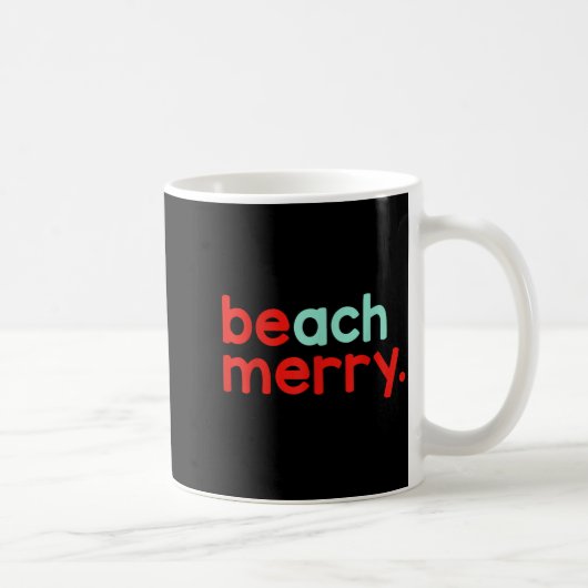 Strand Frohe Weihnachten Kaffeetasse (Rechts)