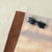 Strand, Fuß, Wellen - Personalisiert Strandtuch (Beispiel)