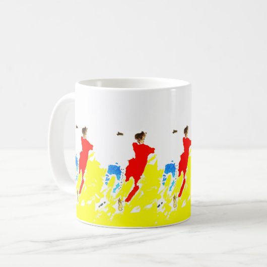 Strand-Fußball-Tasse Tasse (Vorderseite Links)