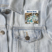 Strand-Gammler! Knöpfe blaues Button (Beispiel)