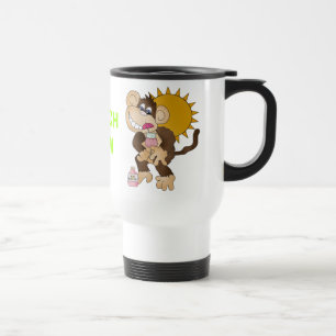 Strand-Gammlerreise Affe-Tasse Reisebecher