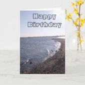 Strand-Geburtstags-Karte Karte (Gelbe Blume)