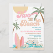Strand-Geburtstags-Surfpärty-Einladung Einladung (Vorderseite)