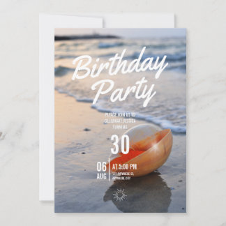Strand Geburtstagsparty-Einladung