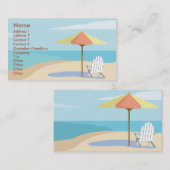 Strand - Geschäft Visitenkarte (Vorne/Hinten)