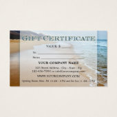 Strand-Geschenkgutschein (Rückseite)