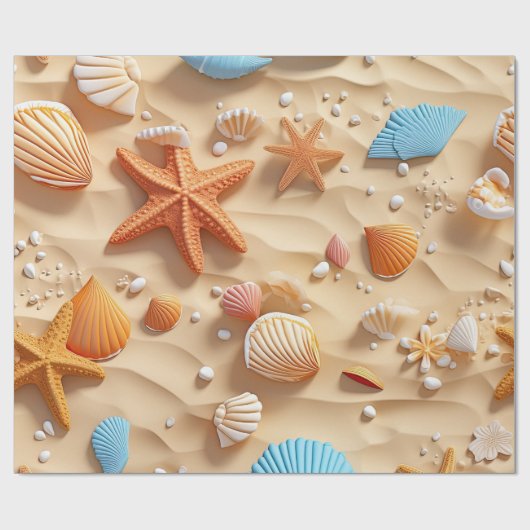 Strand Geschenkpapier (Flach)