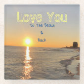 Strand Glasuntersetzer (Vorderseite)