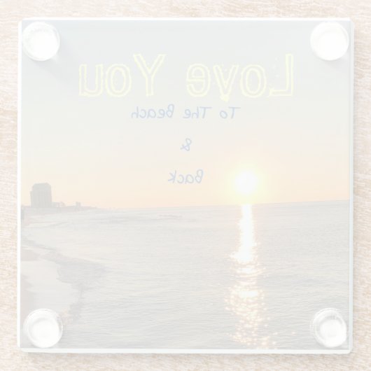 Strand Glasuntersetzer (Rückseite)