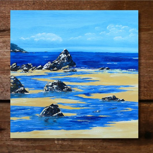 Strand Glasuntersetzer