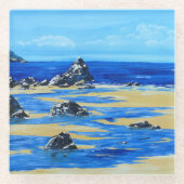 Strand Glasuntersetzer (Vorderseite)